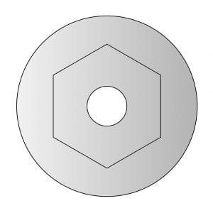 Combination Hex Nut & Lock Washer (Open)