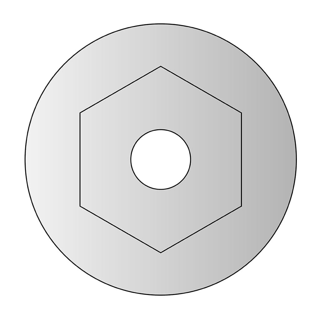 Combination Hex Nut & Lock Washer (Open)